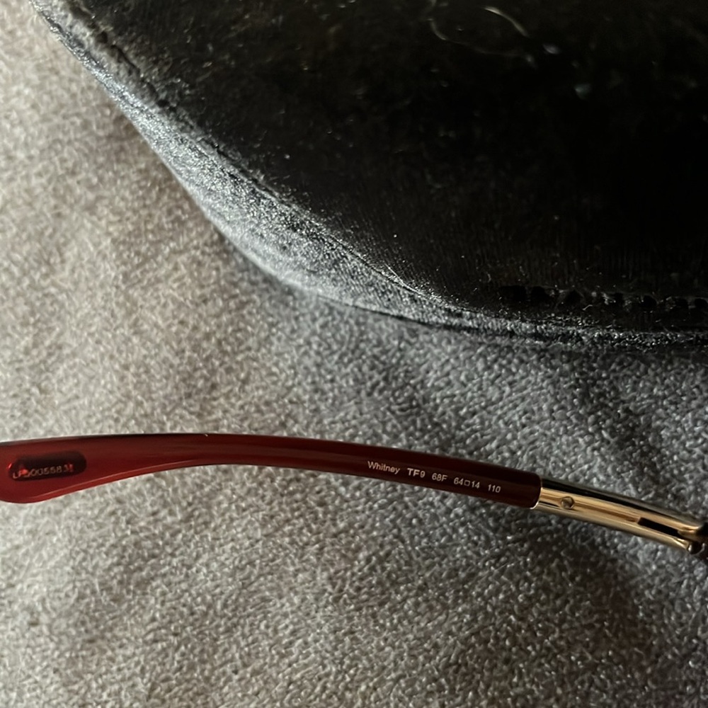 *SOLD* Tom Ford Whitney Sunglasses Red Brown Gold Tone Butterfly With Hard Case - Picture 12 of 14